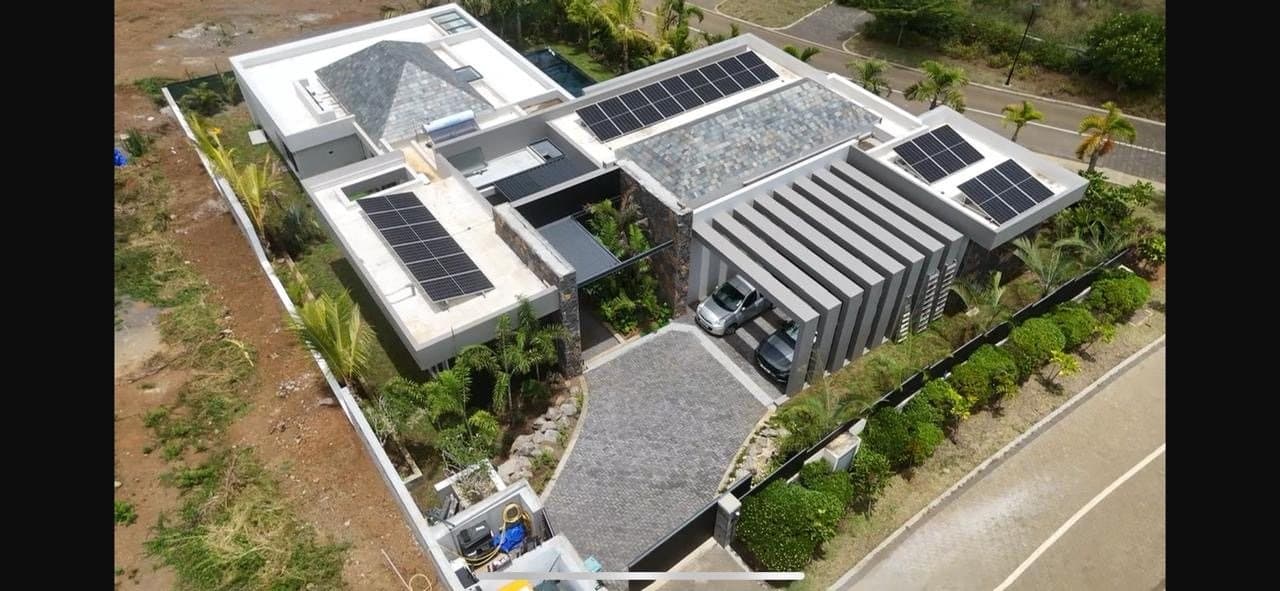 Aerial view of the villa