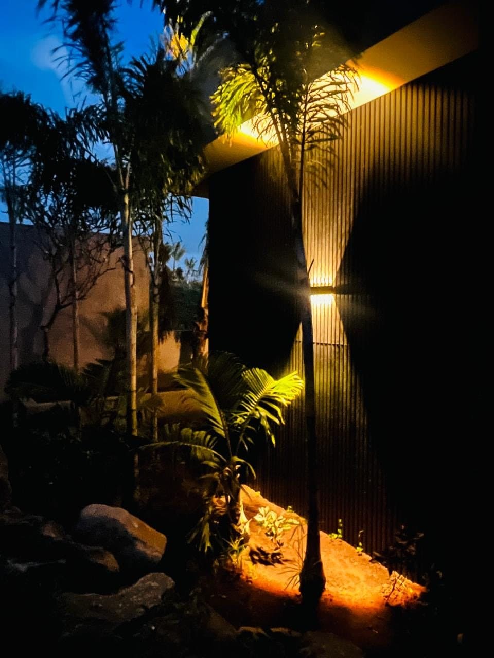 West facade at night